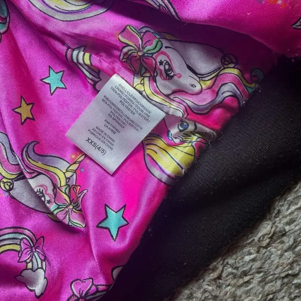 JoJo Siwa Girls Sequin Bomber Jacket Unicorn Pink Satin Nickelodeon Size‎ 4/5